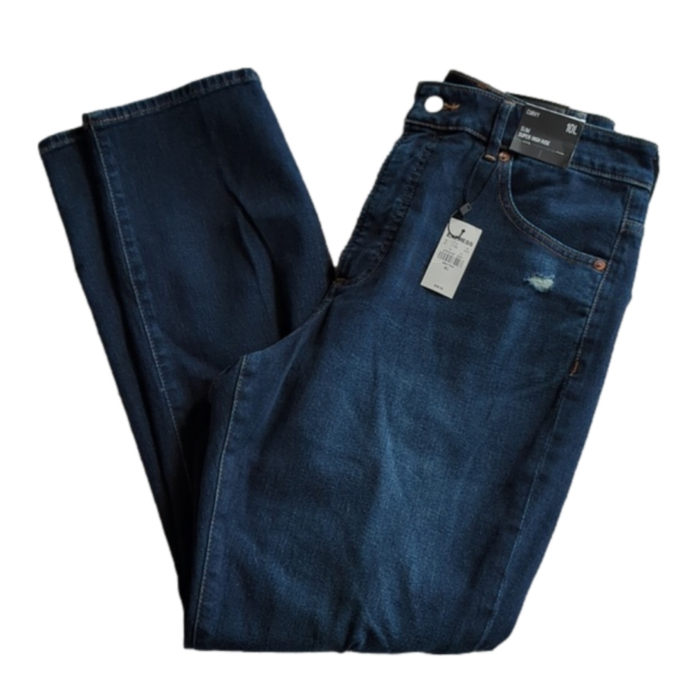 Express Women’s High-Rise Jeans - Deep Indigo Blue